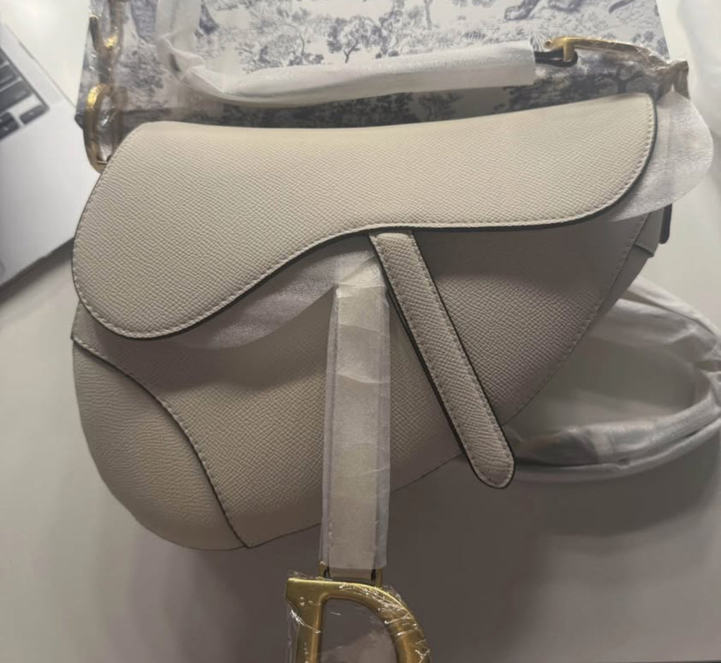 White Saddle Bag