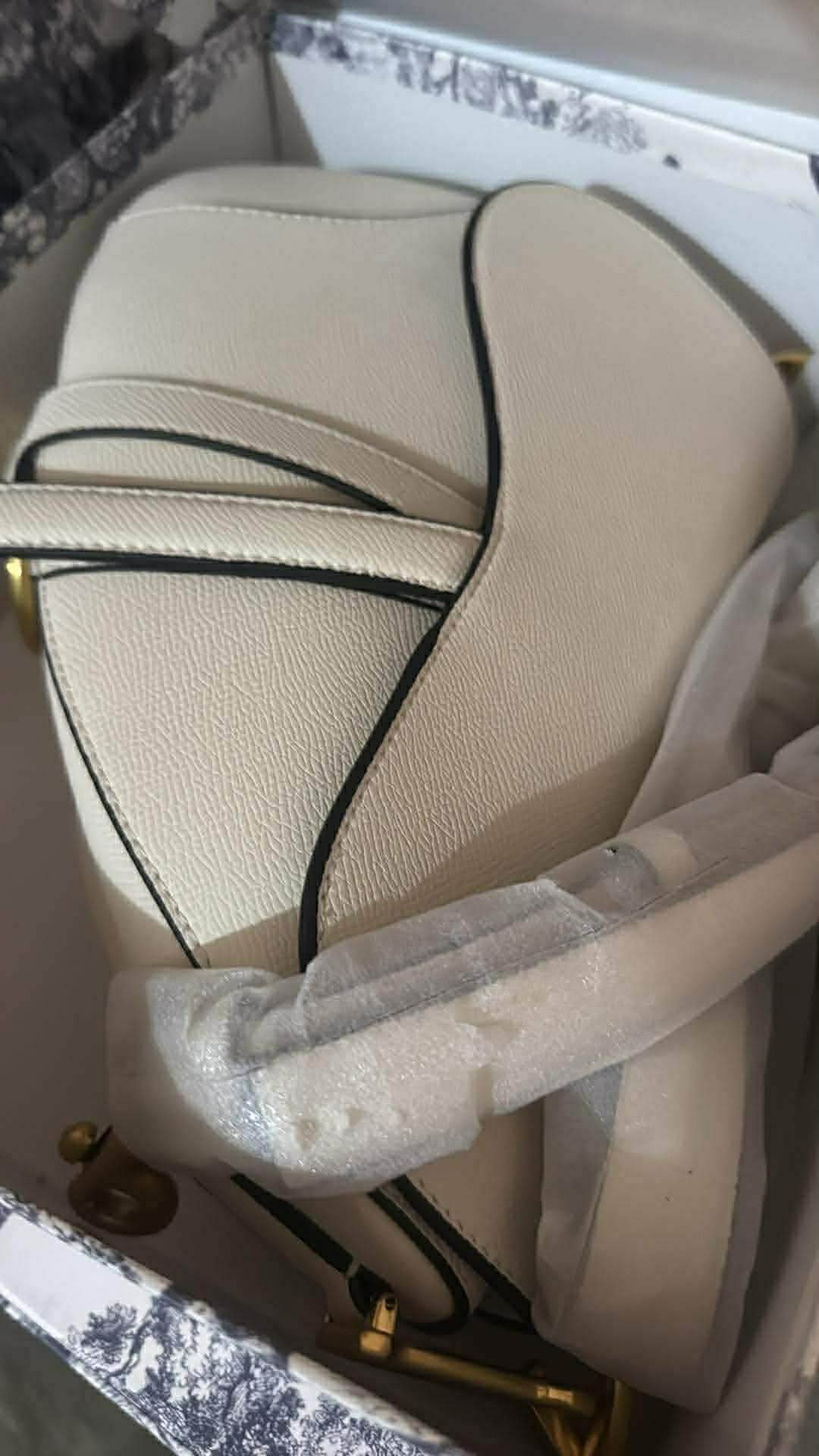 White Saddle Bag